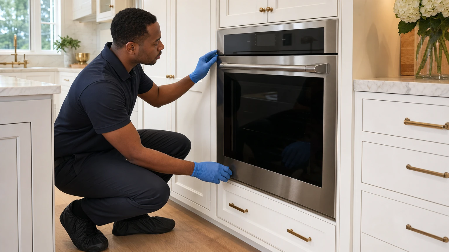 Built-in wall oven diagnostic visit in the service area